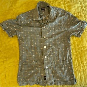 Todd Snyder green camp collar